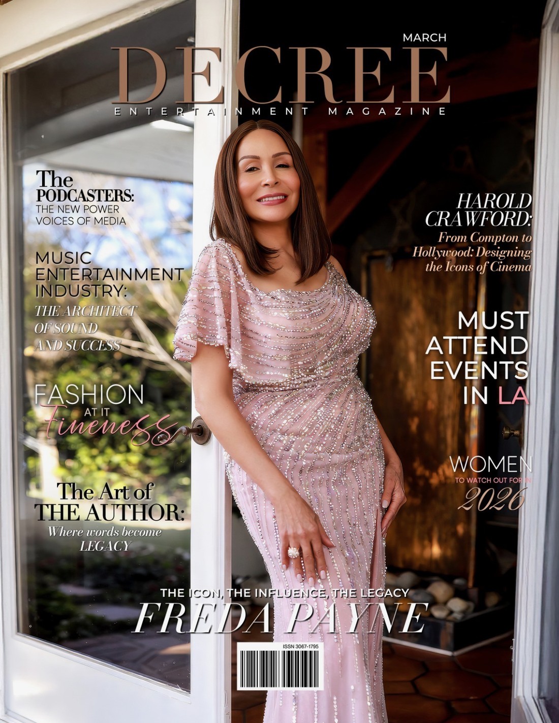 Freda Payne on the March cover of Decree Entertainment Magazine